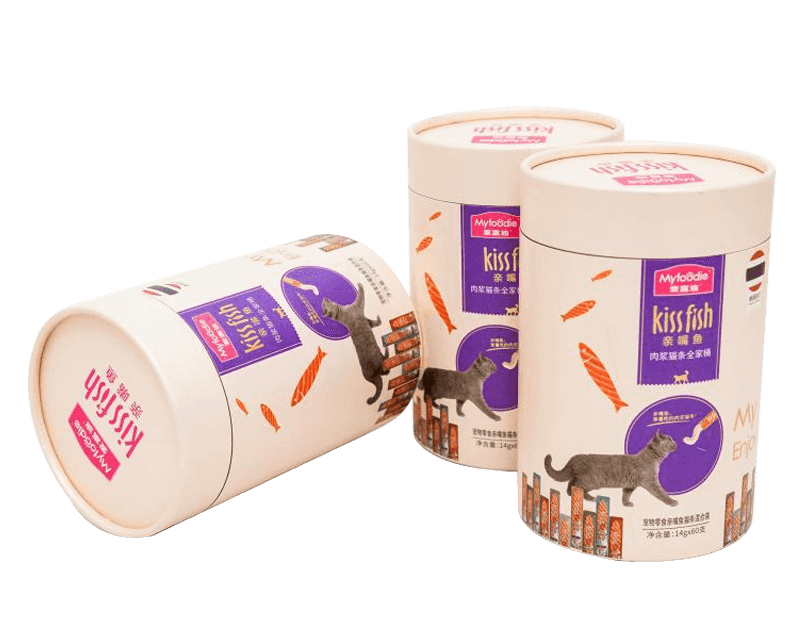 Luxuria Paper Tube Packaging Unique Design Pet Food Packaging Boxes