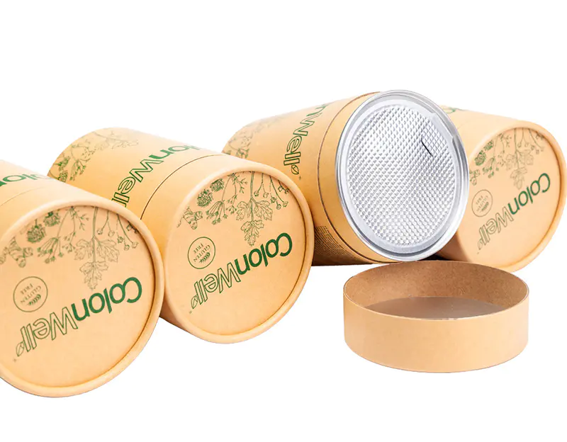 Airtight Composite Paper Canister for Collagen Powder Supplements